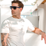 Logan Polarised Wrap Sunglasses (Men) - Matte Gunmetal Blue